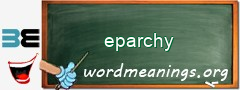 WordMeaning blackboard for eparchy